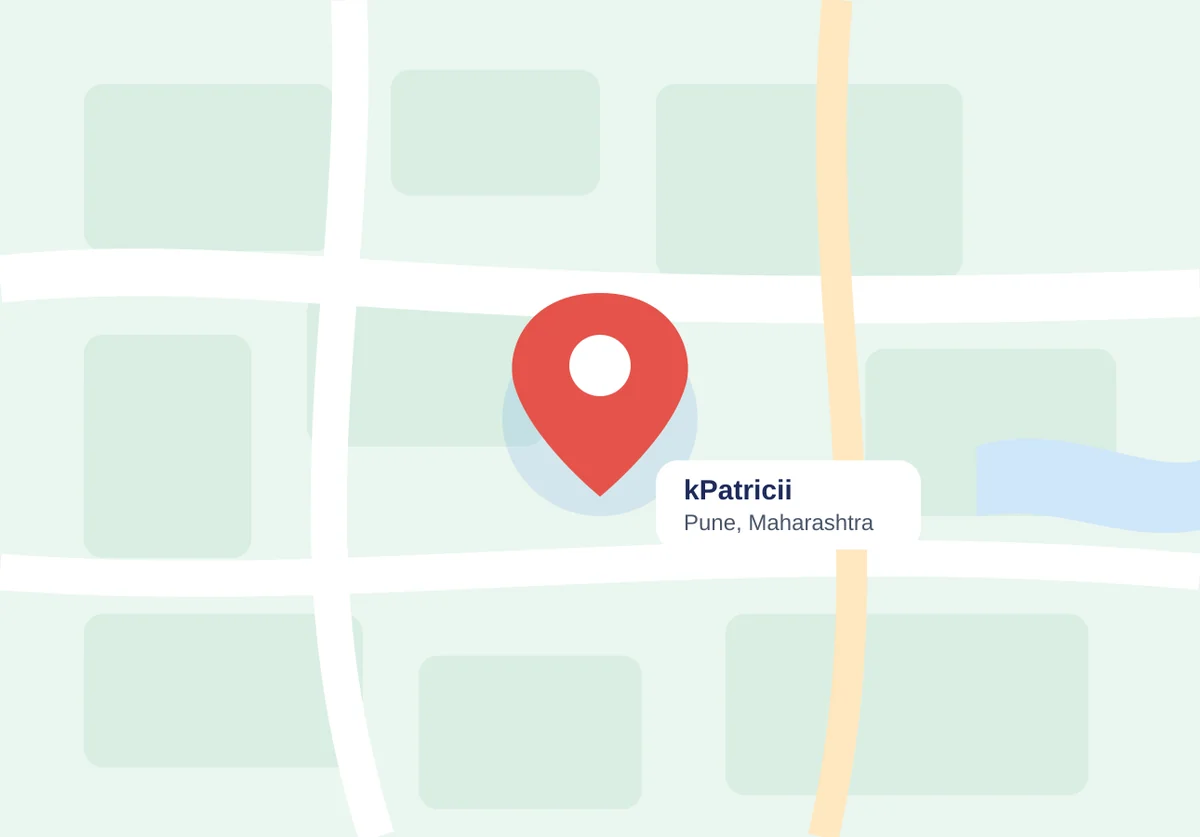 Map showing the kPatricii office location in Pune, Maharashtra